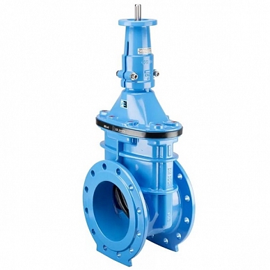 Задвижка Hawle 4000 ELE2 короткая с переходником для э/привода PN 10 DN 200